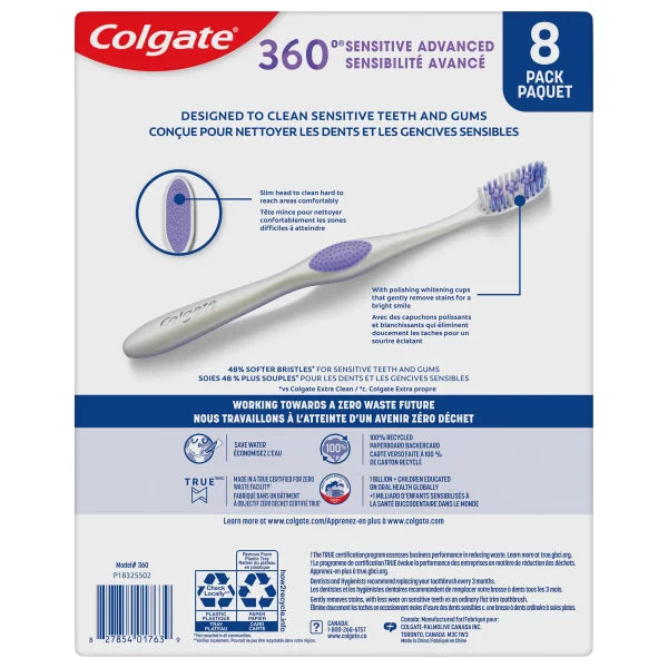 Colgate Sensitive Advanced Gum Toothbrush (8-pack)