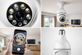 Tuya 360° Panoramic Bulb Security Camera – Wi-Fi Smart Surveillance with Motion Detection