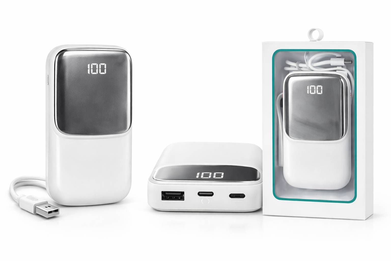 Power Bank KP-200 – 20,000mAh with LED Digital Display & Quick Charge