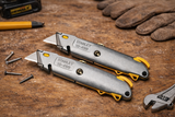 Stanley Quick Change Retractable Utility Knife – Heavy-Duty Box Cutter with Fast Blade Change, Ergonomic Grip, 2-Pack