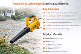 Electric Corded Leaf Blower 7 Amp Handheld Lawn Blower 155MPH 350CFM Lightweight Yard Cleaner