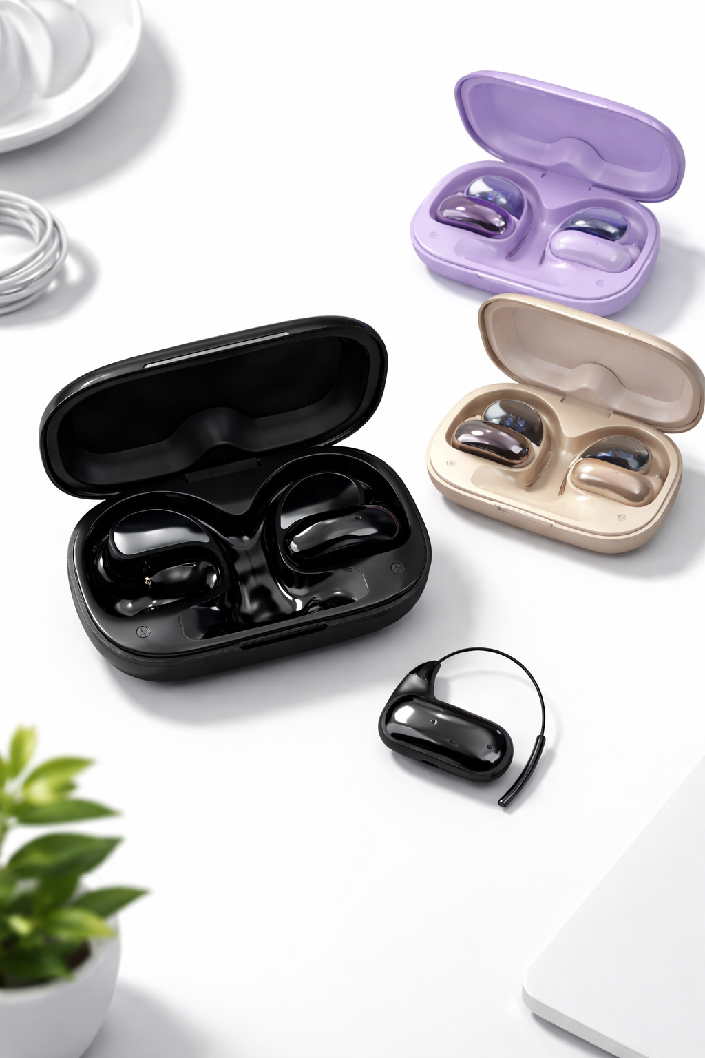 YYK-Q65 AI Ear-Mounted Wireless Headphones: Experience True Open-Ear Freedom