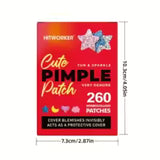 HitWorker Cute Hydrocolloid Pimple Patches – Fun Acne Spot Treatment, Invisible Blemish Care