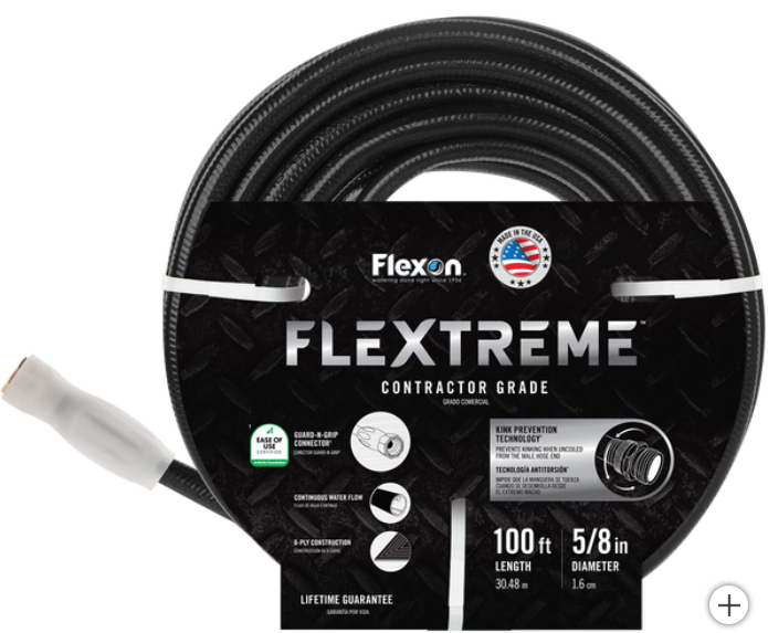 Flexon 5/8 in. x 100 ft. Contractor Grade Hose with Guard and Grip product image