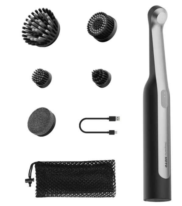 HOTO Rechargeable Electric Rotating Scrub Brush – Cordless Power Cleaning Tool with Multi-Purpose Brush Heads