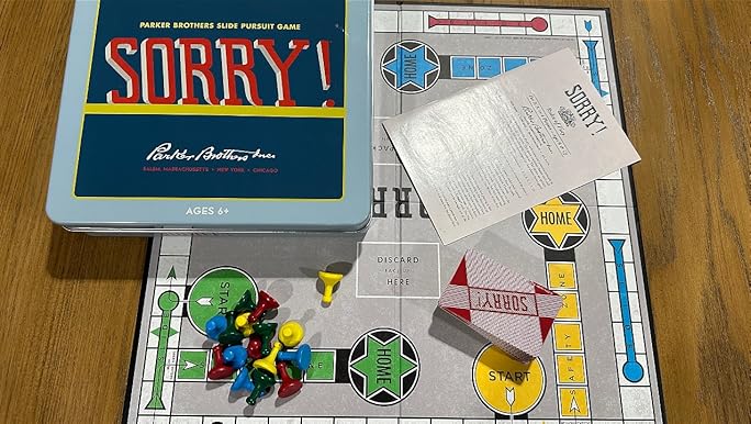 Sorry! Nostalgia Edition Board Game (Collectible Tin)