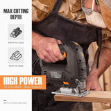 TACKLIFE Corded Jigsaw – Heavy-Duty with Laser & LED Lighting