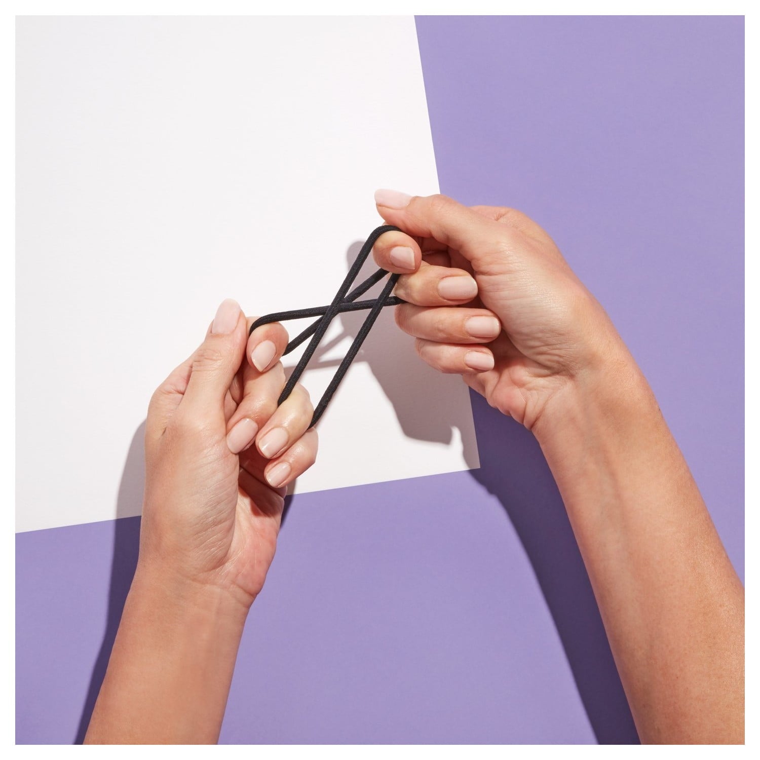 Black Hair Elastics, No Metal Gentle Hair Ties, 32 Ct product image