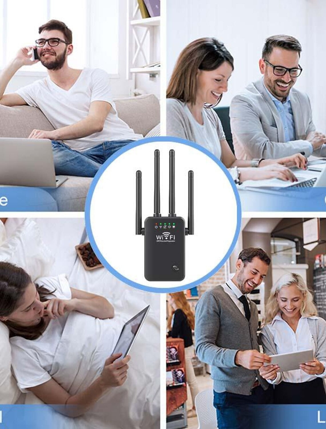 Wi-Fi Range Extender U9 – Dual-Band, 4-Antenna, High-Speed Coverage