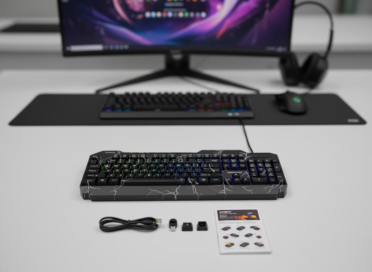 Moxom MX-KB08 Fantasy Gaming Keyboard – RGB Backlit, Mechanical Feel Wired USB Keyboard