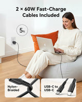 INIU USB C Charger, 30W 2-Pack PD Fast Charging, [USB C + USB A] iPhone 17 Compact Foldable Wall Charger, GaN Tech Type C Power Adapter for iPhone 17 16 15 Pro Max, Samsung S25 S24 iPad Pro Air etc