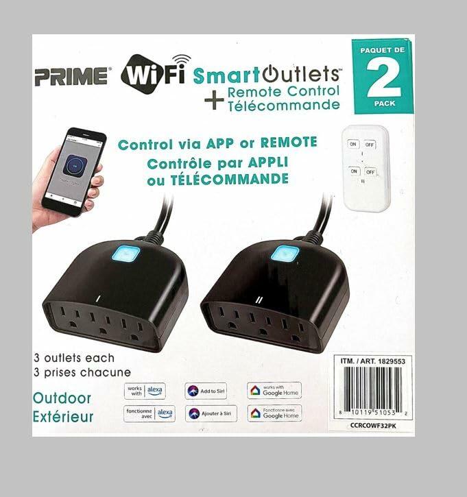 PRIME Outdoor Smart Plugs, 2-pack