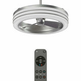 Artika Horizon LED Ceiling Fan, 58.4 cm, Remote Control with 3 Speeds, Brushed Nickel, Electric, Modern, 58.4x58.4x38.5 cm, Indoor, Residential, Ceiling Mount