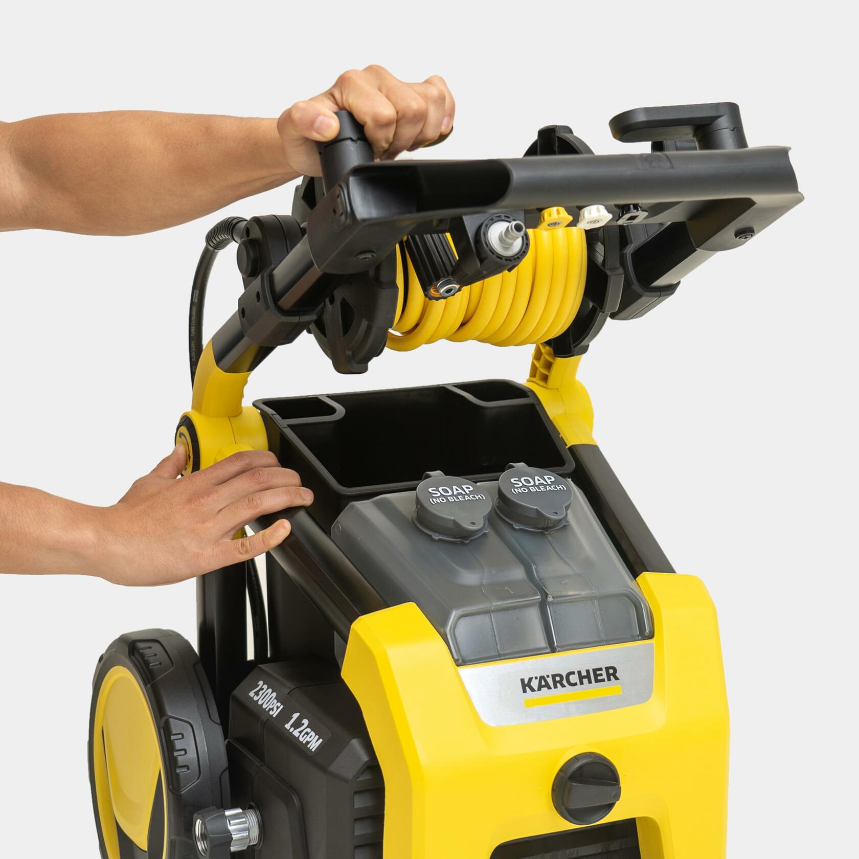 Karcher K2300PS 2300 PSI 1.2 GPM Electric Power Pressure Washer with Turbo, 15°, 40°, & Soap Nozzles