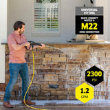 Karcher K2300PS 2300 PSI 1.2 GPM Electric Power Pressure Washer with Turbo, 15°, 40°, & Soap Nozzles
