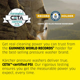 Karcher K2300PS 2300 PSI 1.2 GPM Electric Power Pressure Washer with Turbo, 15°, 40°, & Soap Nozzles