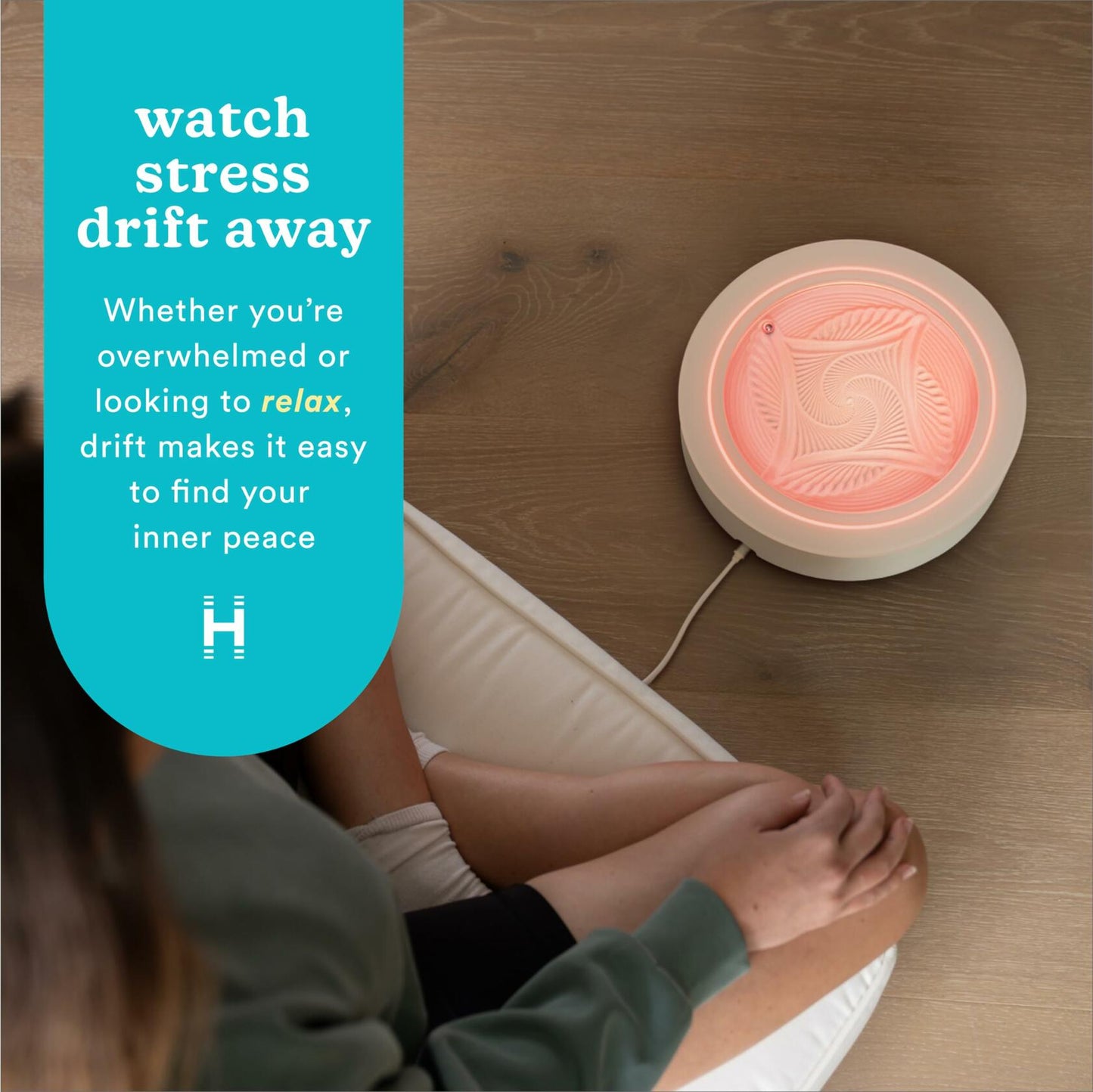 Homedics Drift Sandscape, Motion Sand, Perpetual Motion Machine, Zen Garden, Meditation Accessories, Decorative Sandscape, Bluetooth, iOS, Android, By Homedics (16 Inch (Small), Cream)