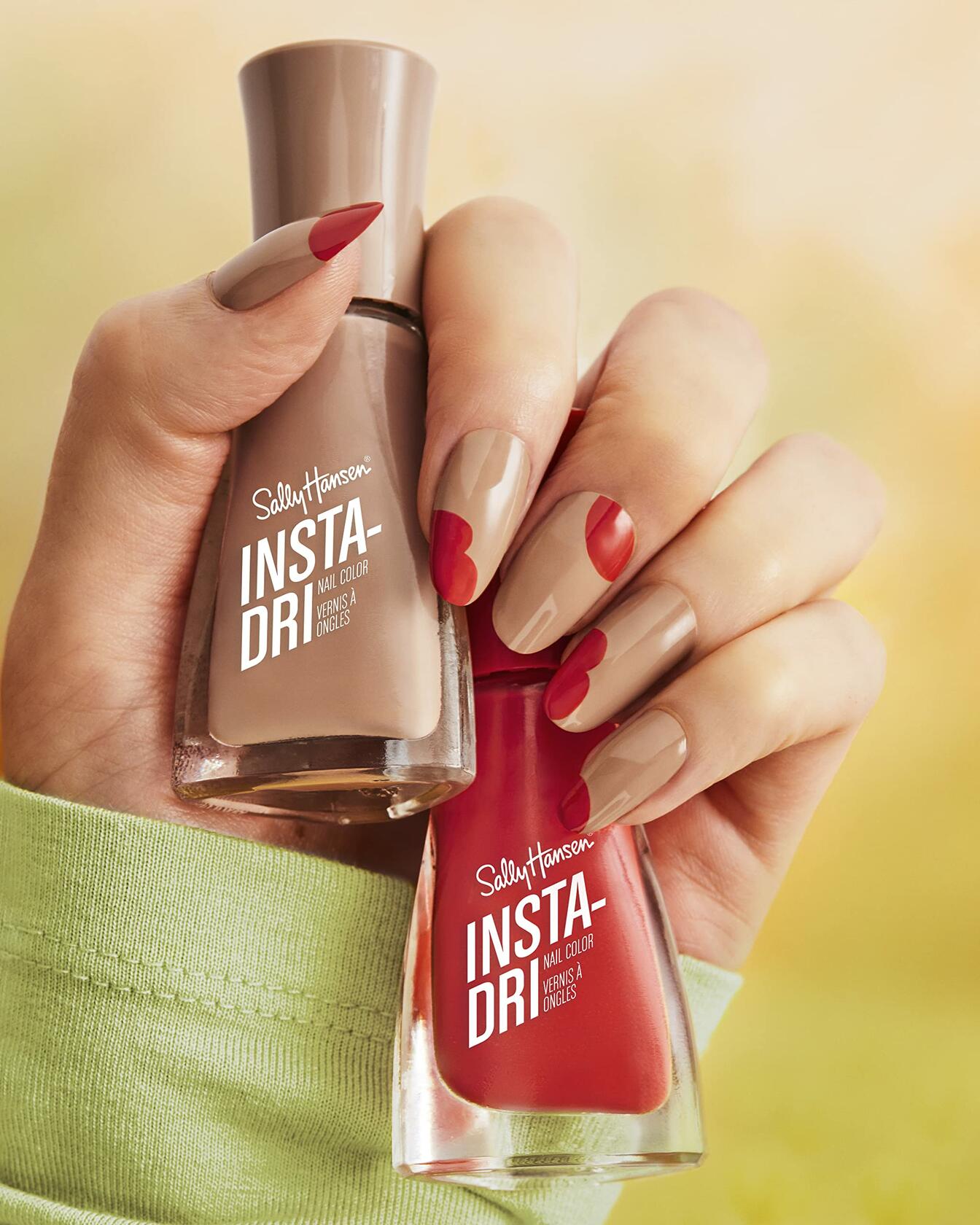 Sally Hansen Insta-Dri® Nail Polish, 3-in-1 formula with built-in base and top coat for shiny, extended wear in a single step. Dries in 60 seconds. ASAP Apple - 383