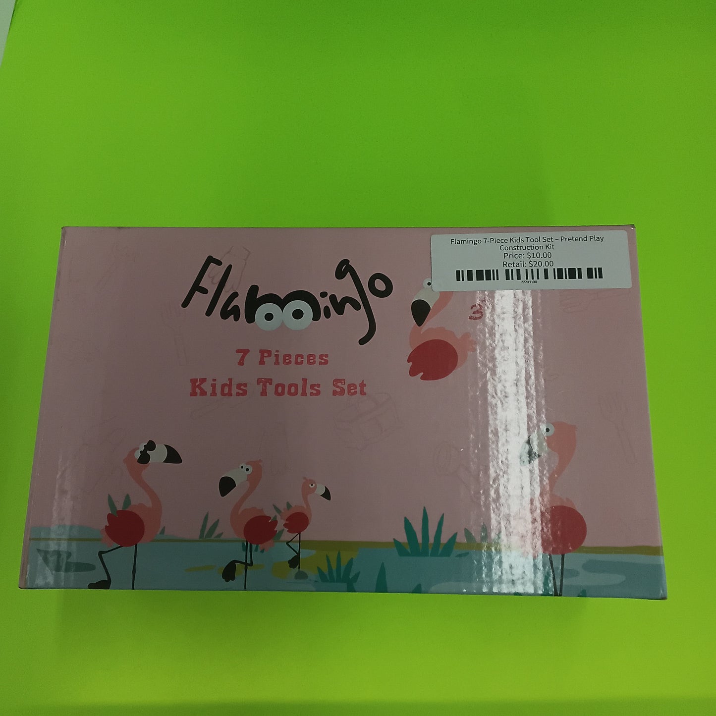 Flamingo 7-Piece Kids Tool Set 

 Pretend Play Construction Kit product image