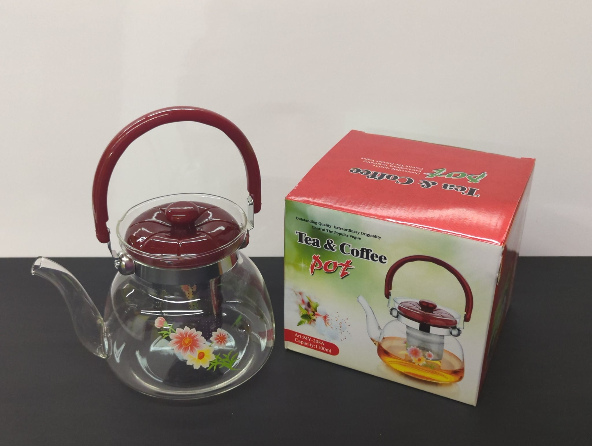Heat-Resistant Glass Tea and Coffee Pot 1100ml product image
