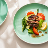 Lazuro, Celeste Lusite Green Dessert Plates, Set of 4, (8.5" x 1")