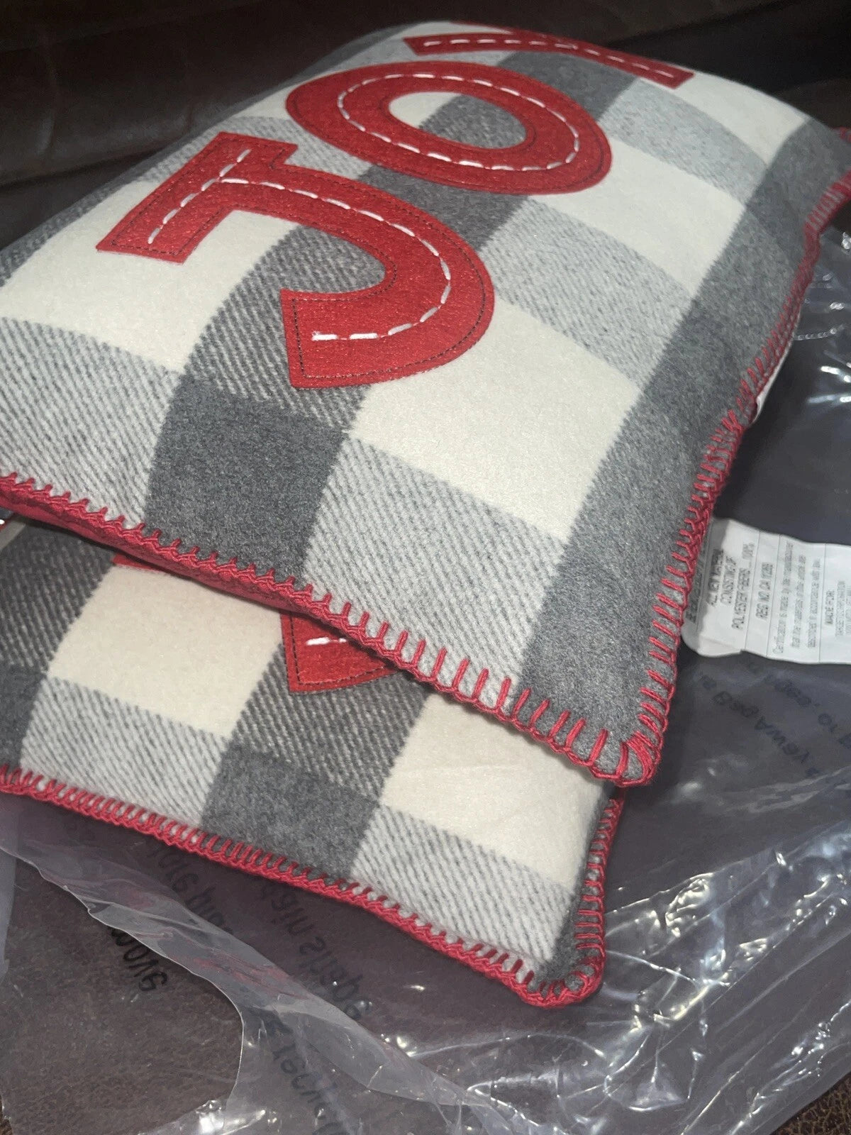 JOY Flannel Plaid Pillows - Set of 2